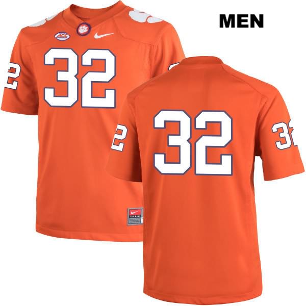 Men's Clemson Tigers #32 Sylvester Mayers Stitched Orange Authentic Nike No Name NCAA College Football Jersey GCZ2646AB